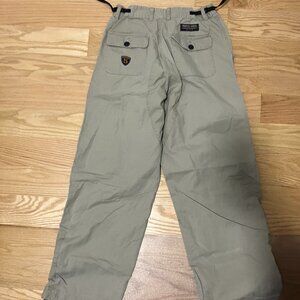 Triple Five Soul NYC Cargo Pants Mens 34 Beige Zipper Pockets Y2K Skate Vintage